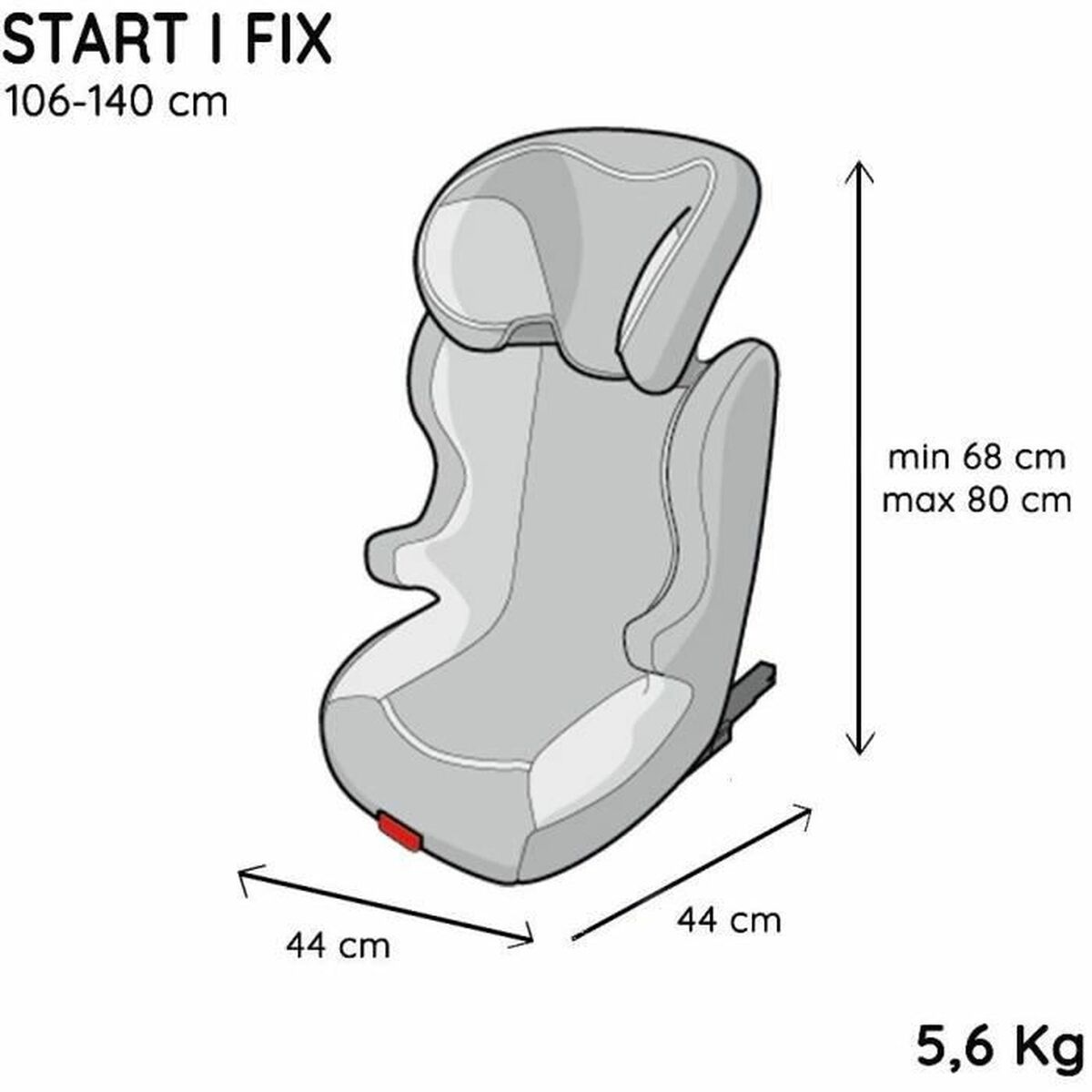 Автокресло Nania START Красный ISOFIX-2