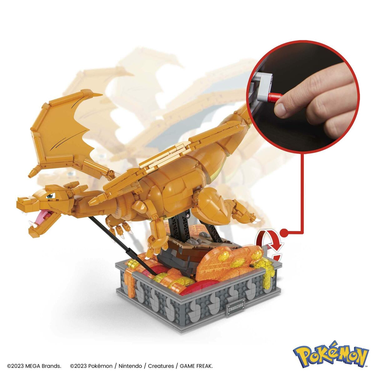 Строительный комплект Pokémon Mega Construx -  Motion Charizard 1664 Предметы-3