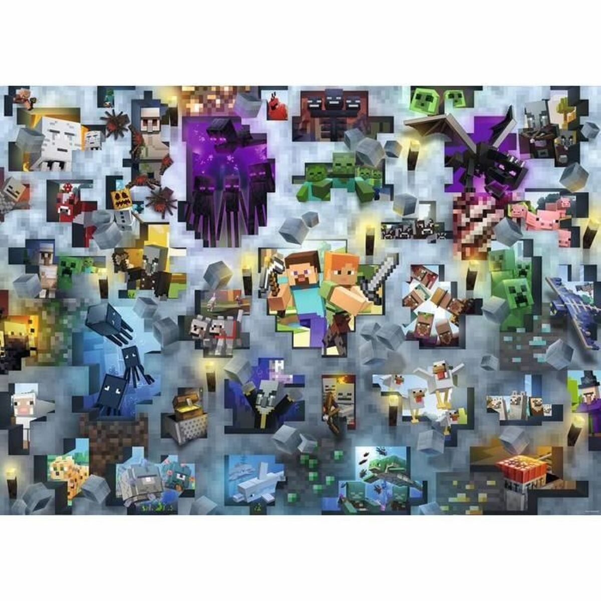 Головоломка Minecraft Mobs 17188 Ravensburger 1000 Предметы-2