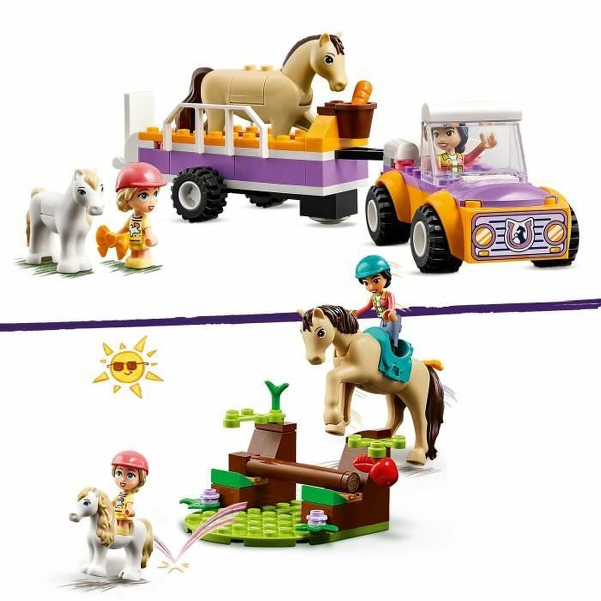 Playset Lego 42634 Horse & Pony Trailer-4