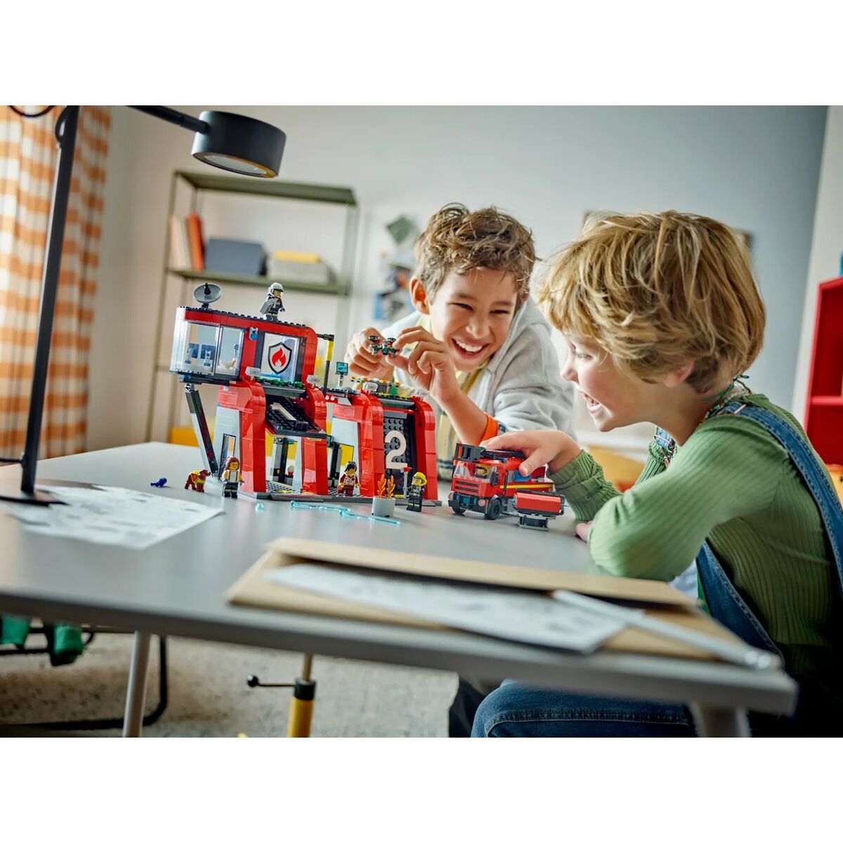 Playset Lego 60414 Fire station with Fire engine-3