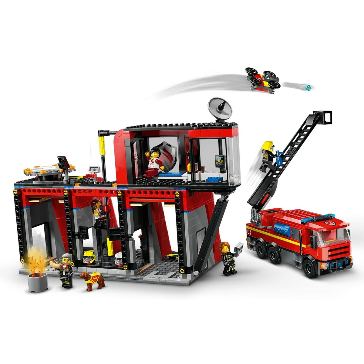 Playset Lego 60414 Fire station with Fire engine-8