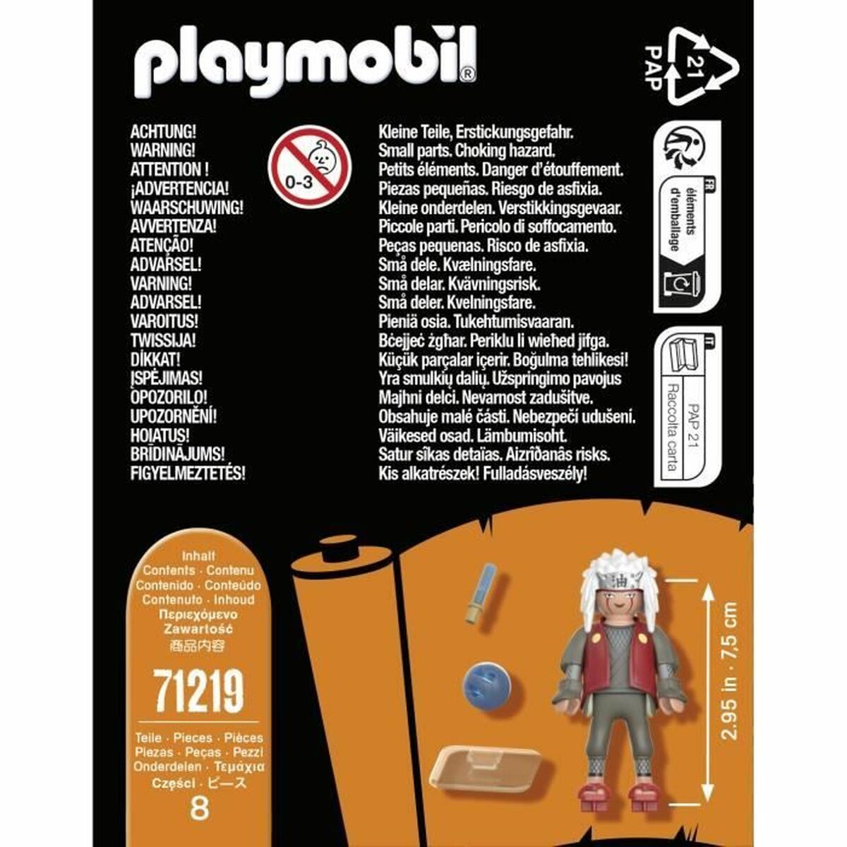Playset Playmobil Naruto Shippuden - Jiraiya 71219 8 Предметы-4