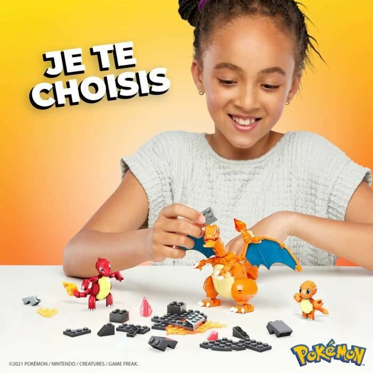 Строительный набор Megablocks Charmander Charmilion Charizard Pokémon 300 Предметы-3