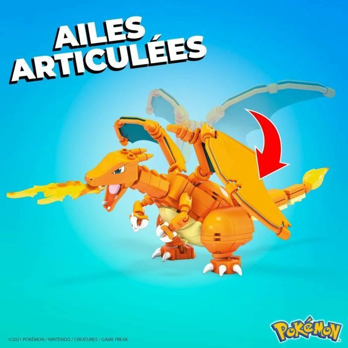 Строительный набор Megablocks Charmander Charmilion Charizard Pokémon 300 Предметы-5