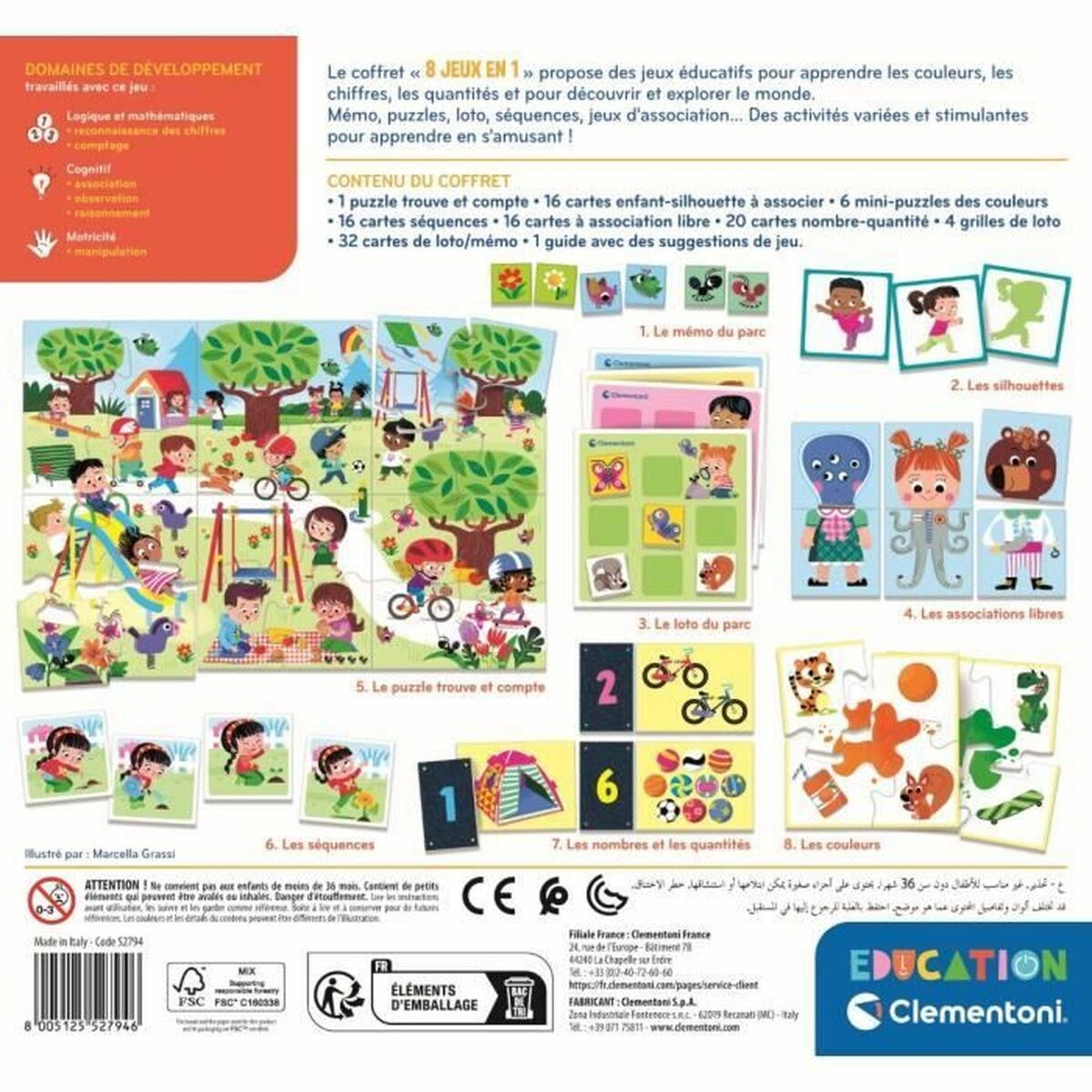 Образовательный набор Clementoni 8 jeux en 1 (FR)-4