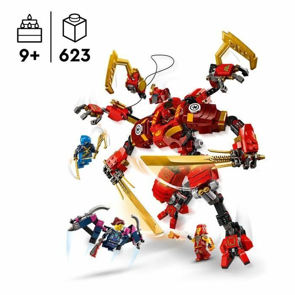 Строительный набор Lego NINJAGO 71812 Kai's Ninja Climbing Robot Разноцветный-2