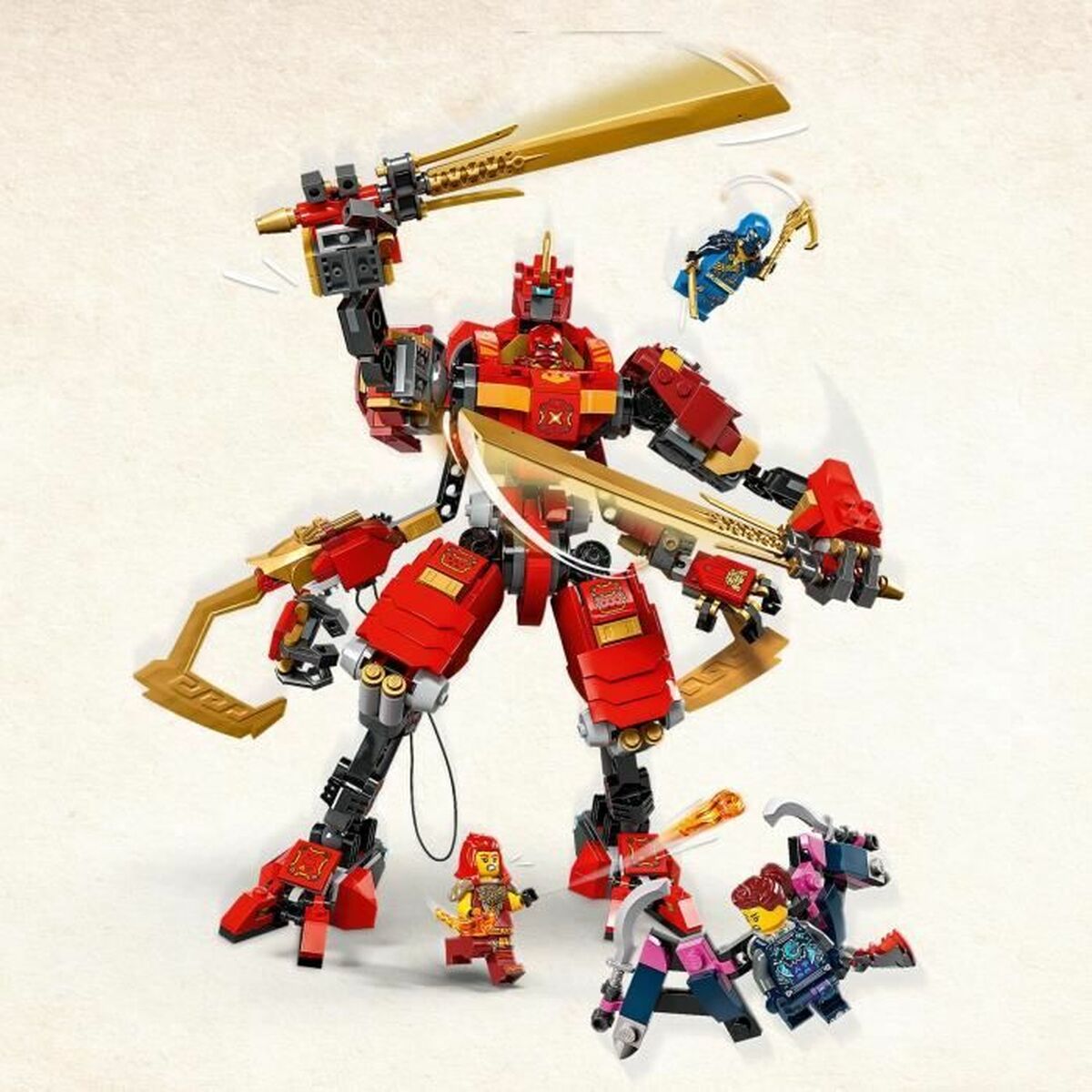 Строительный набор Lego NINJAGO 71812 Kai's Ninja Climbing Robot Разноцветный-3