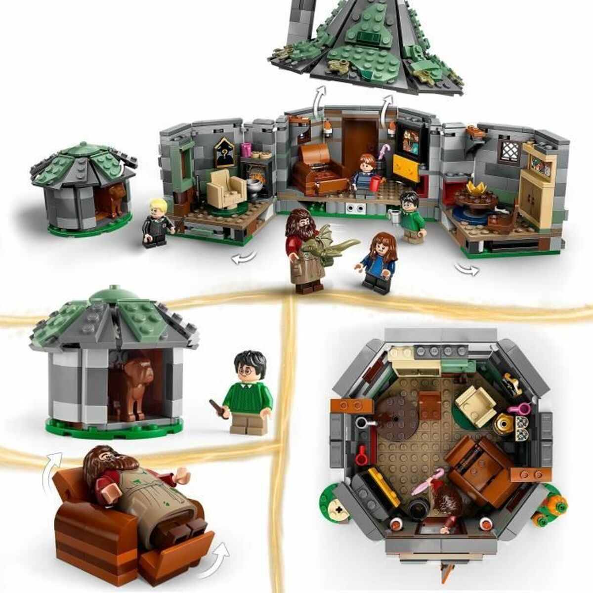 Строительный набор Lego Harry Potter 76428 Hagrid's Cabin: An Unexpected Visit Разноцветный-4