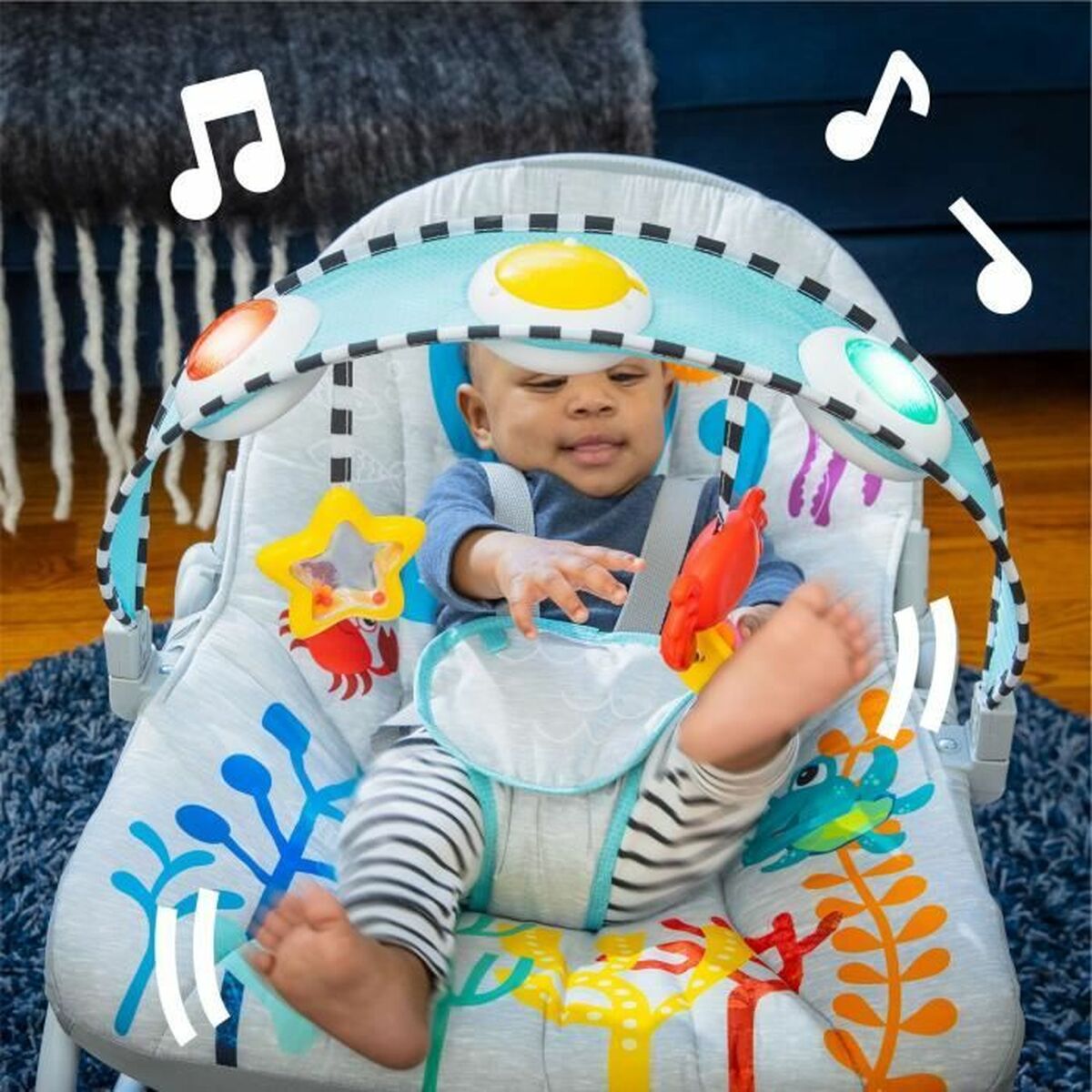 Гамак для младенца Baby Einstein Ocean Explorers Kick to It Opus Musical-2