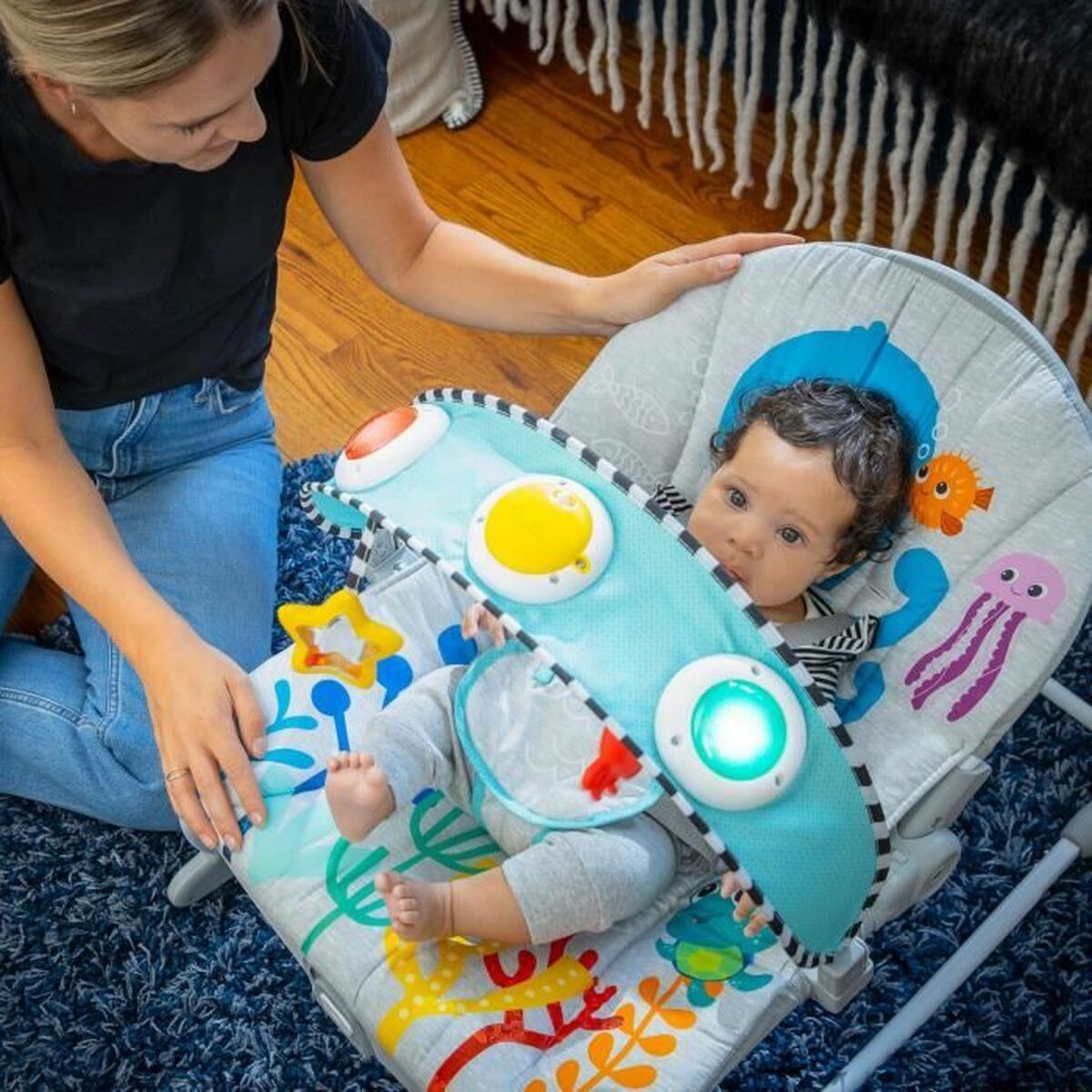 Гамак для младенца Baby Einstein Ocean Explorers Kick to It Opus Musical-3