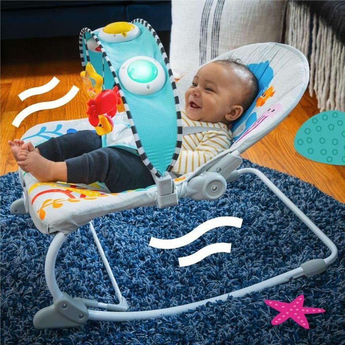 Гамак для младенца Baby Einstein Ocean Explorers Kick to It Opus Musical-4