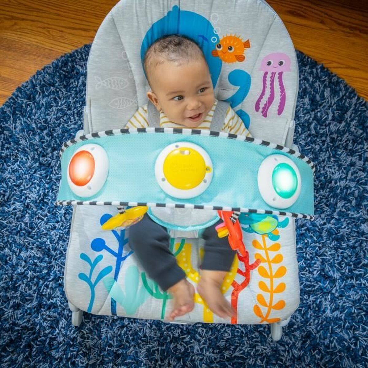Гамак для младенца Baby Einstein Ocean Explorers Kick to It Opus Musical-5