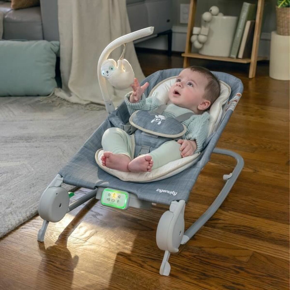 Гамак для младенца Ingenuity Happy Belly Серый-2