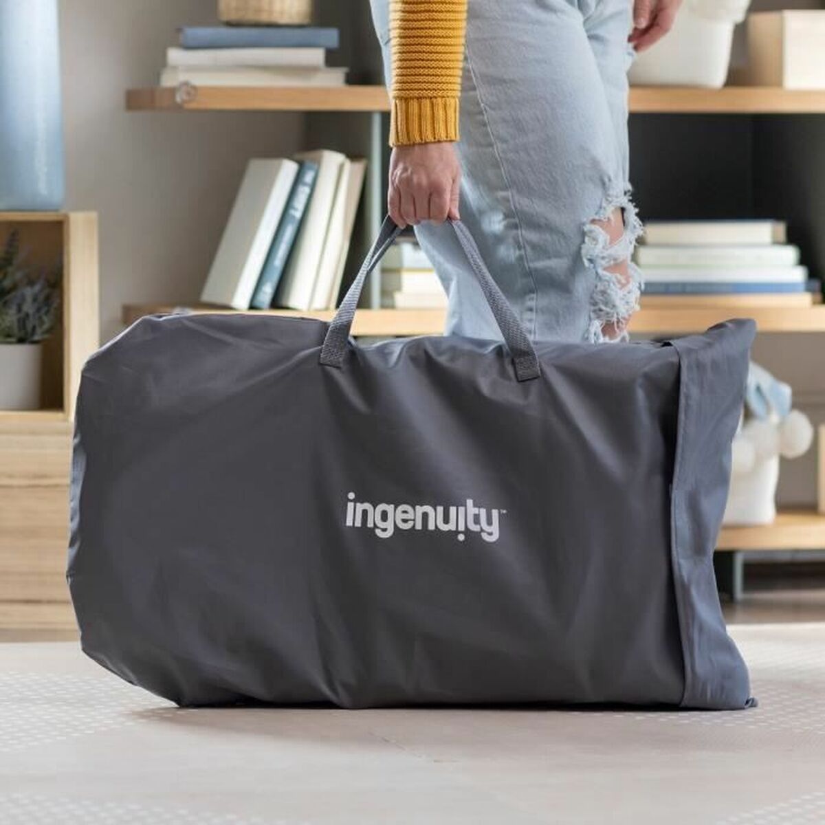 Гамак для младенца Ingenuity Happy Belly Серый-6