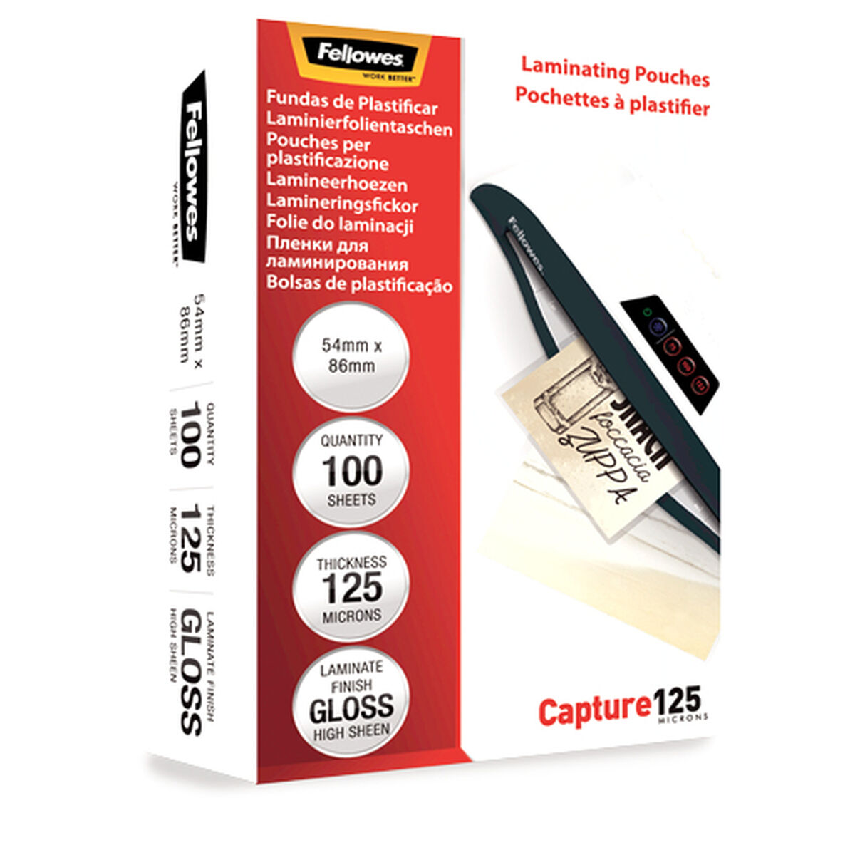 Ламинированные чехлы Fellowes 100 Предметы Прозрачный (100 штук)-3