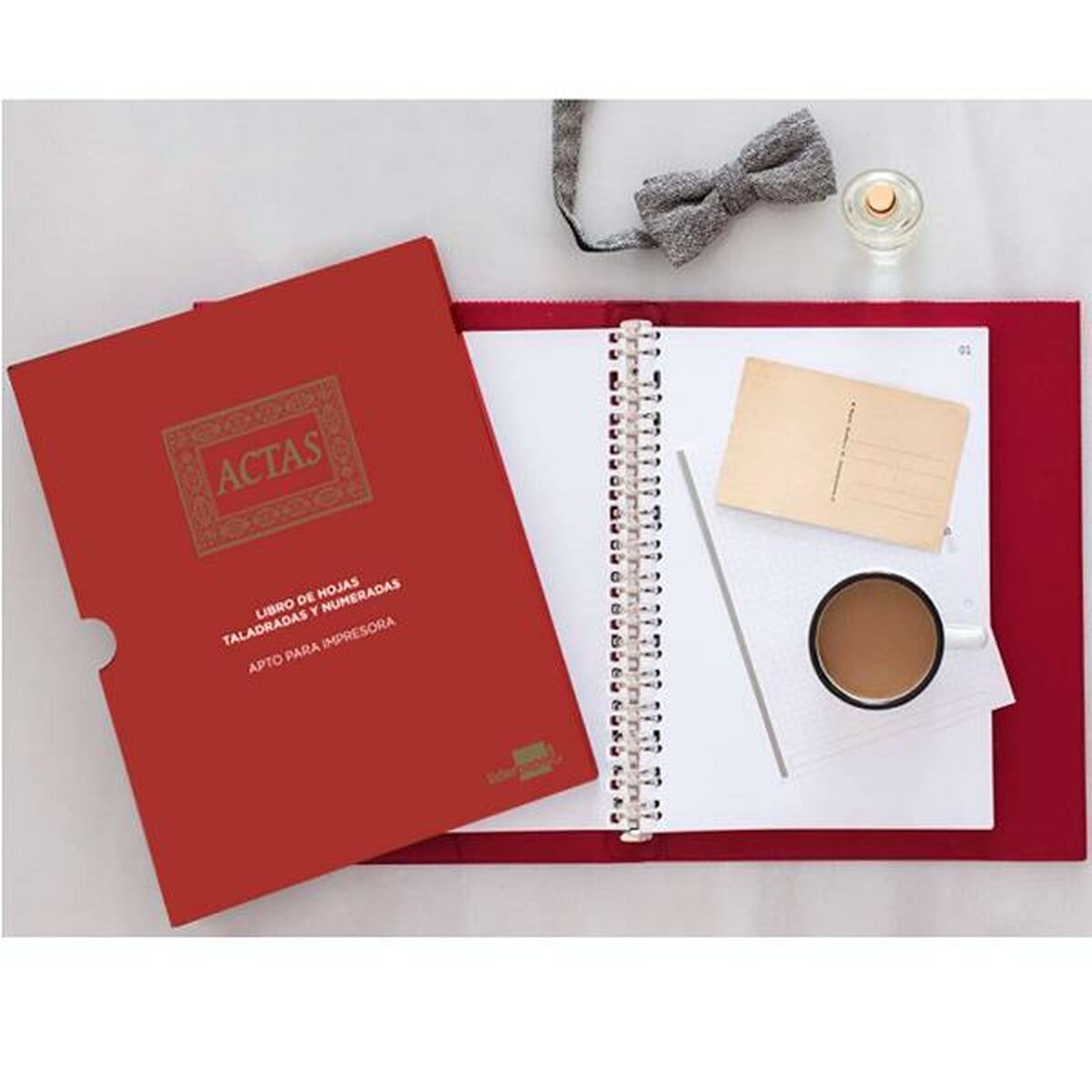 Книга протоколов Liderpapel AT02 A4 100 Листья Разноцветный-2