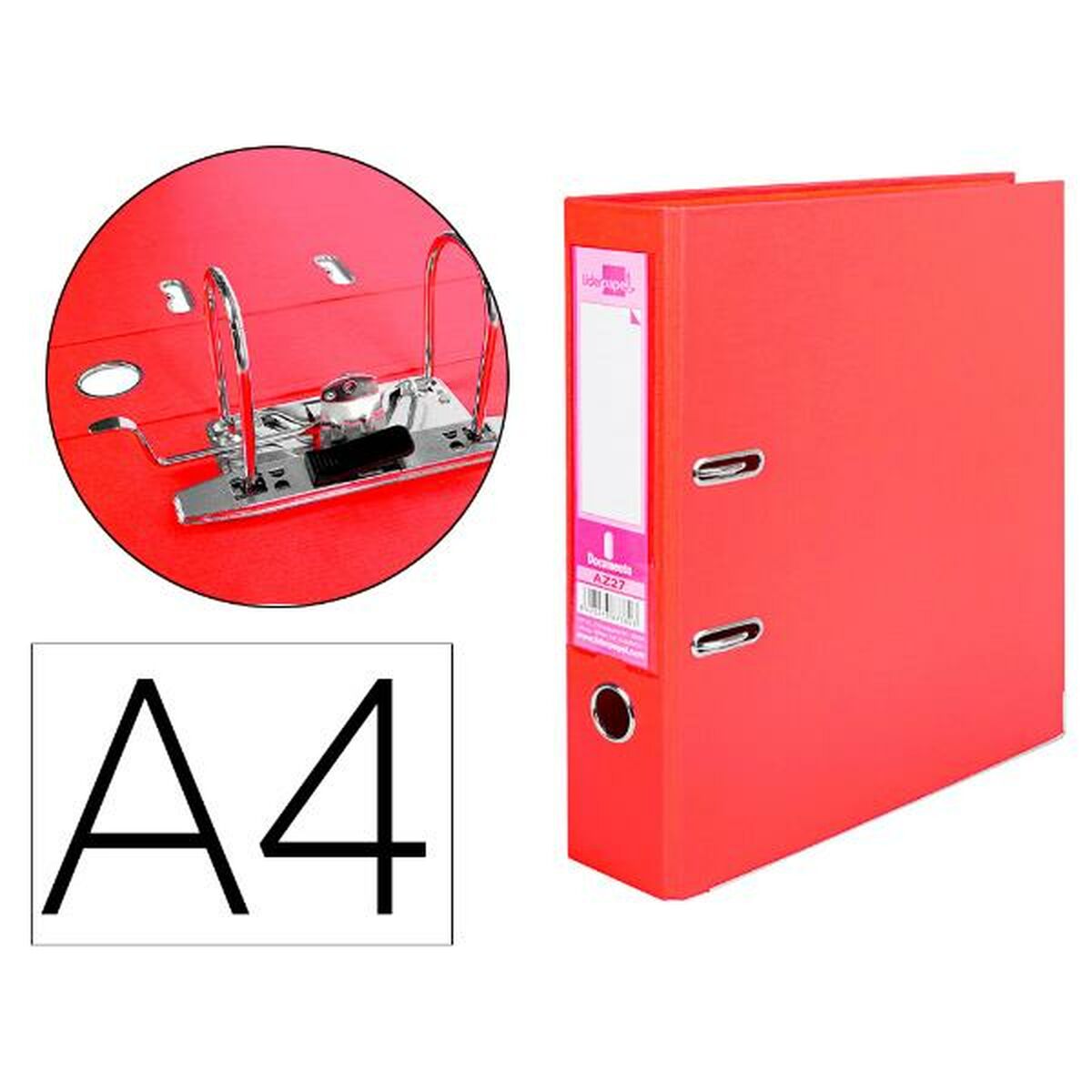 Папка-регистратор Liderpapel AZ27 Красный A4 (1 штук)-2