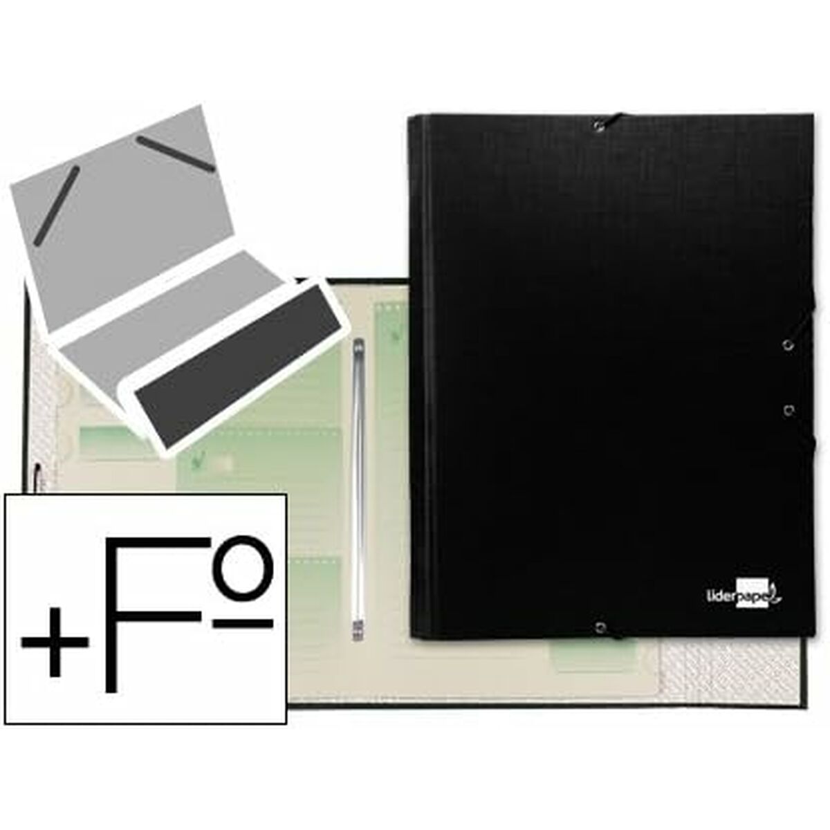 Папка-классификатор Liderpapel CS02 A4 Чёрный-3