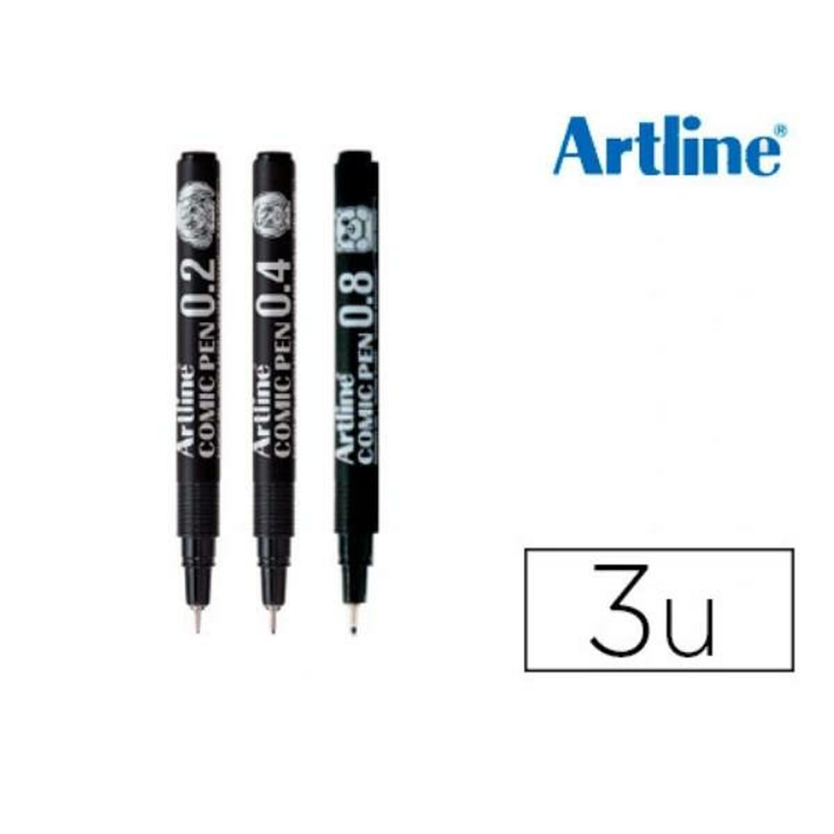 Постоянный маркер Artline EK-280/3W Чёрный 1 mm-3