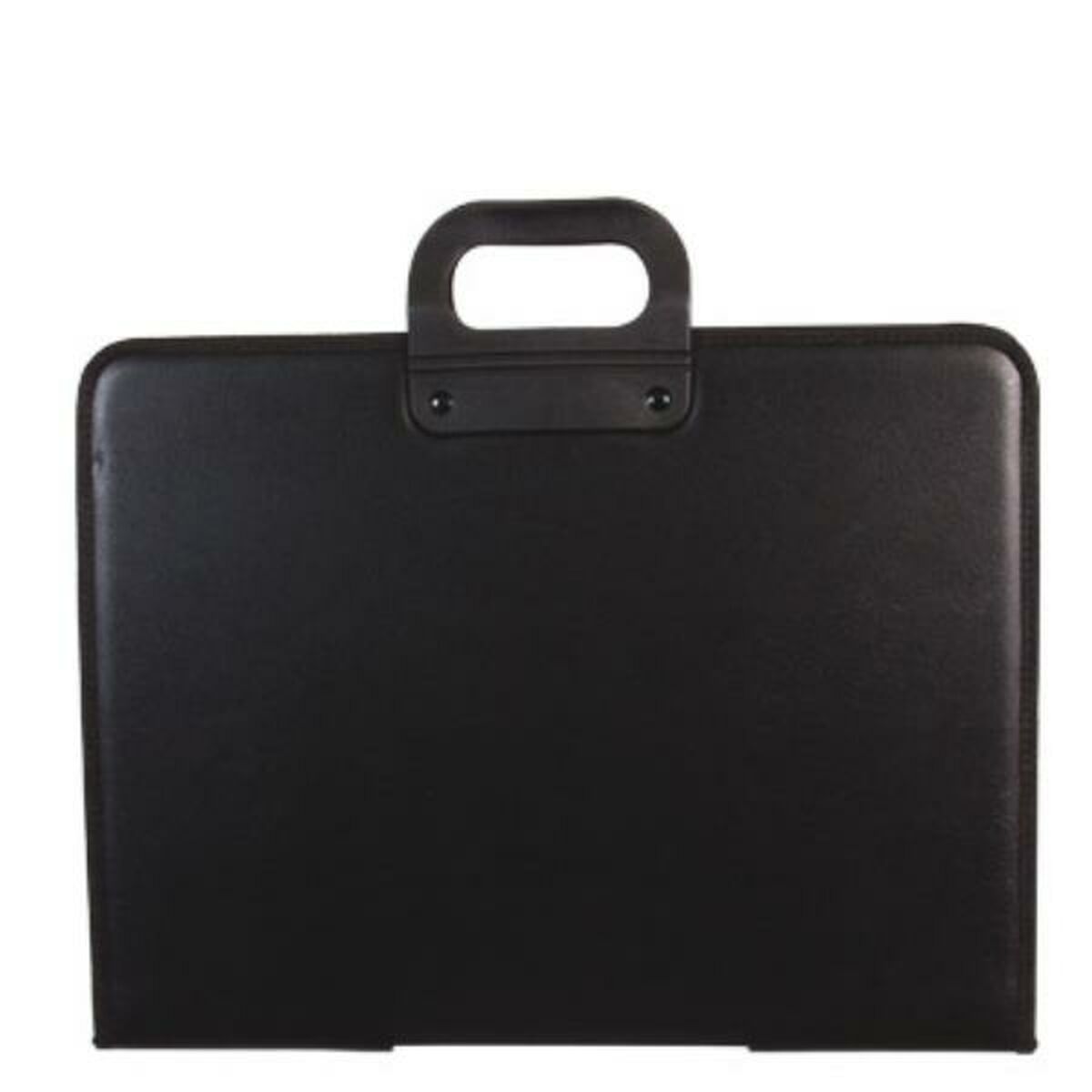 Q-Connect KF00278 Black PVC Zip Briefcase-2