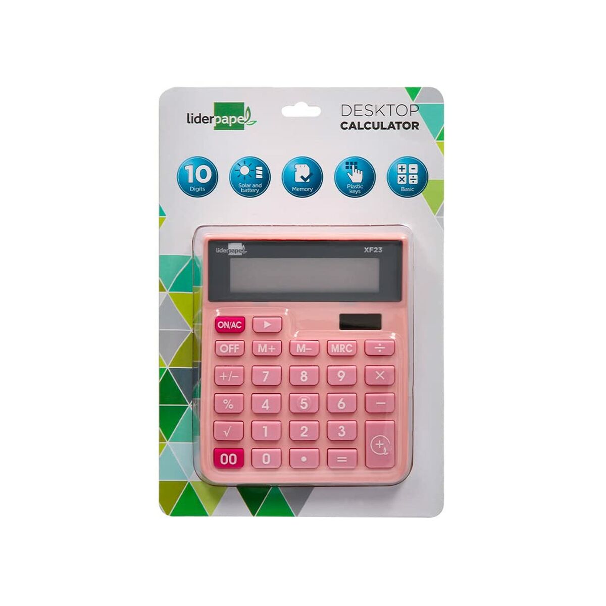 Калькулятор Liderpapel XF23 Розовый Пластик-3
