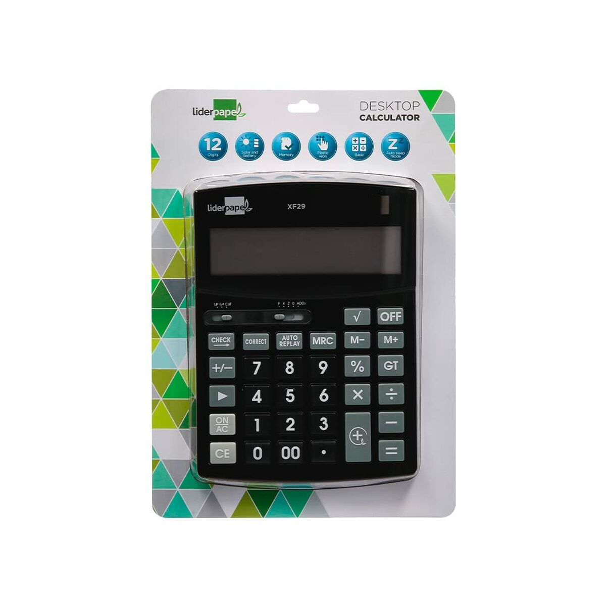 Калькулятор Liderpapel XF29 Чёрный Пластик-3