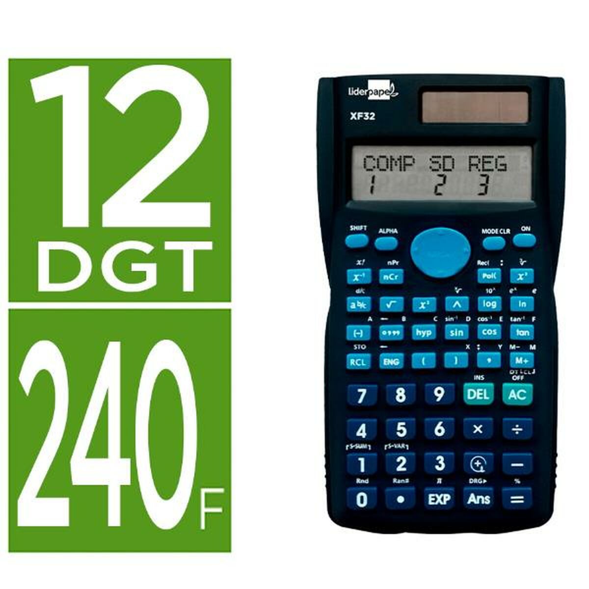 Scientific Calculator Liderpapel XF32 Blue-2