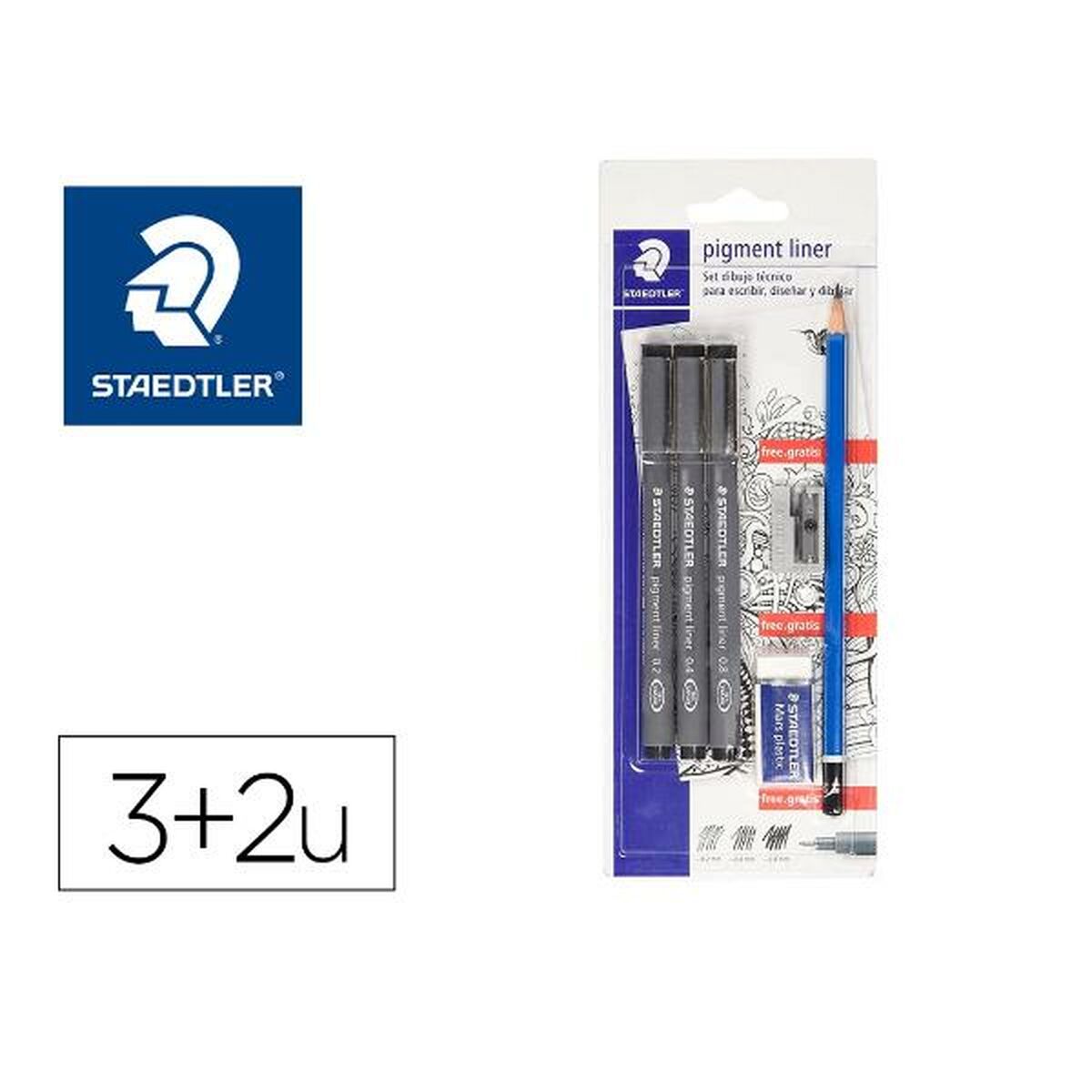 Постоянный маркер Staedtler 308 SBK3P2 Чёрный (3 Предметы)-2