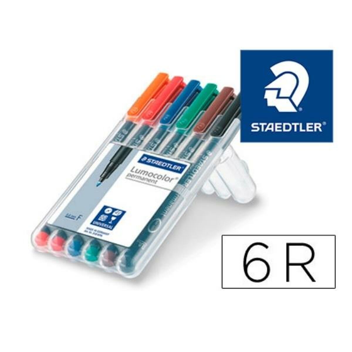 Постоянный маркер Staedtler 318 WP6 1 mm Чёрный Разноцветный-2