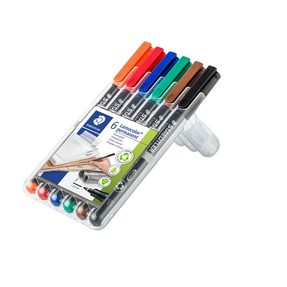 Постоянный маркер Staedtler 318 WP6 1 mm Чёрный Разноцветный-3