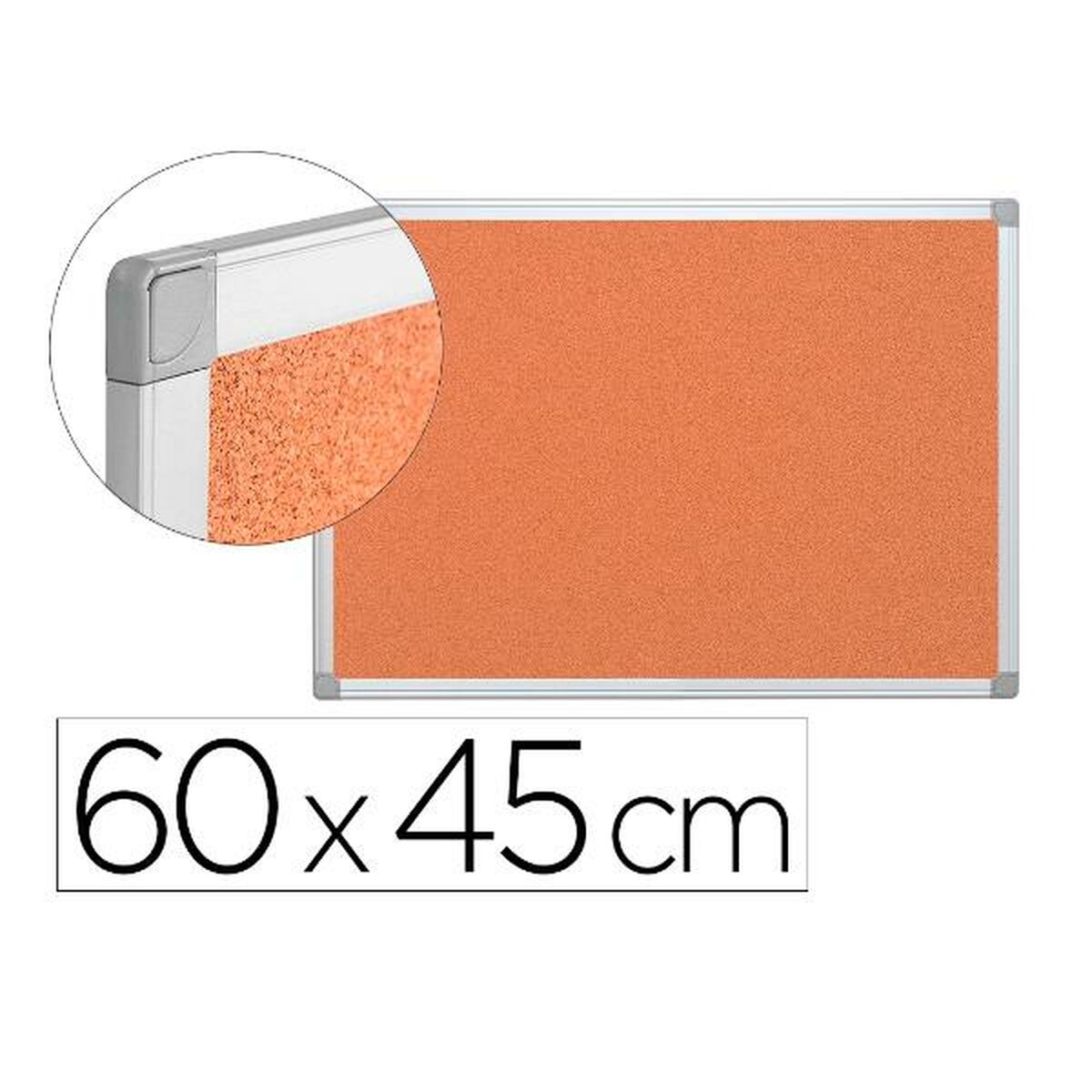 Message board Q-Connect KF03560 Brown 60 x 45 cm Cork Plastic-2