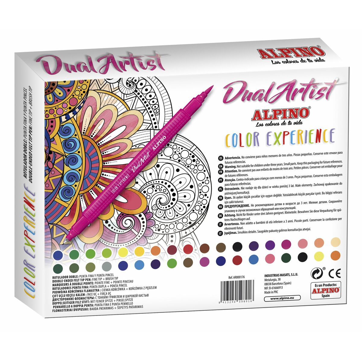 Набор маркеров Alpino Dual Artist Разноцветный 36 Предметы-3
