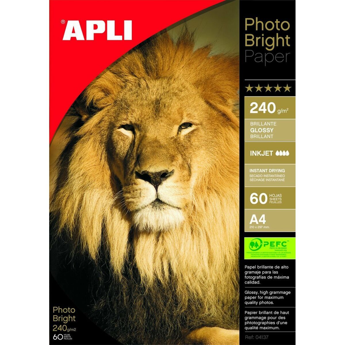 Apli Inkjet 60 Glossy Photo Paper Leaves A4-2