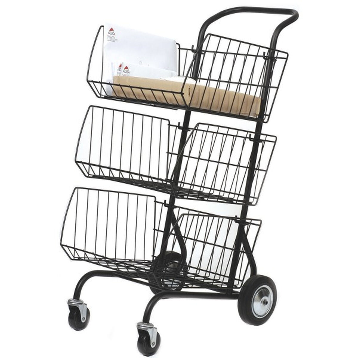 Archivo 2000 Alba Document Tray Metal 3 Baskets 46 x 62 x 95 cm Black-2