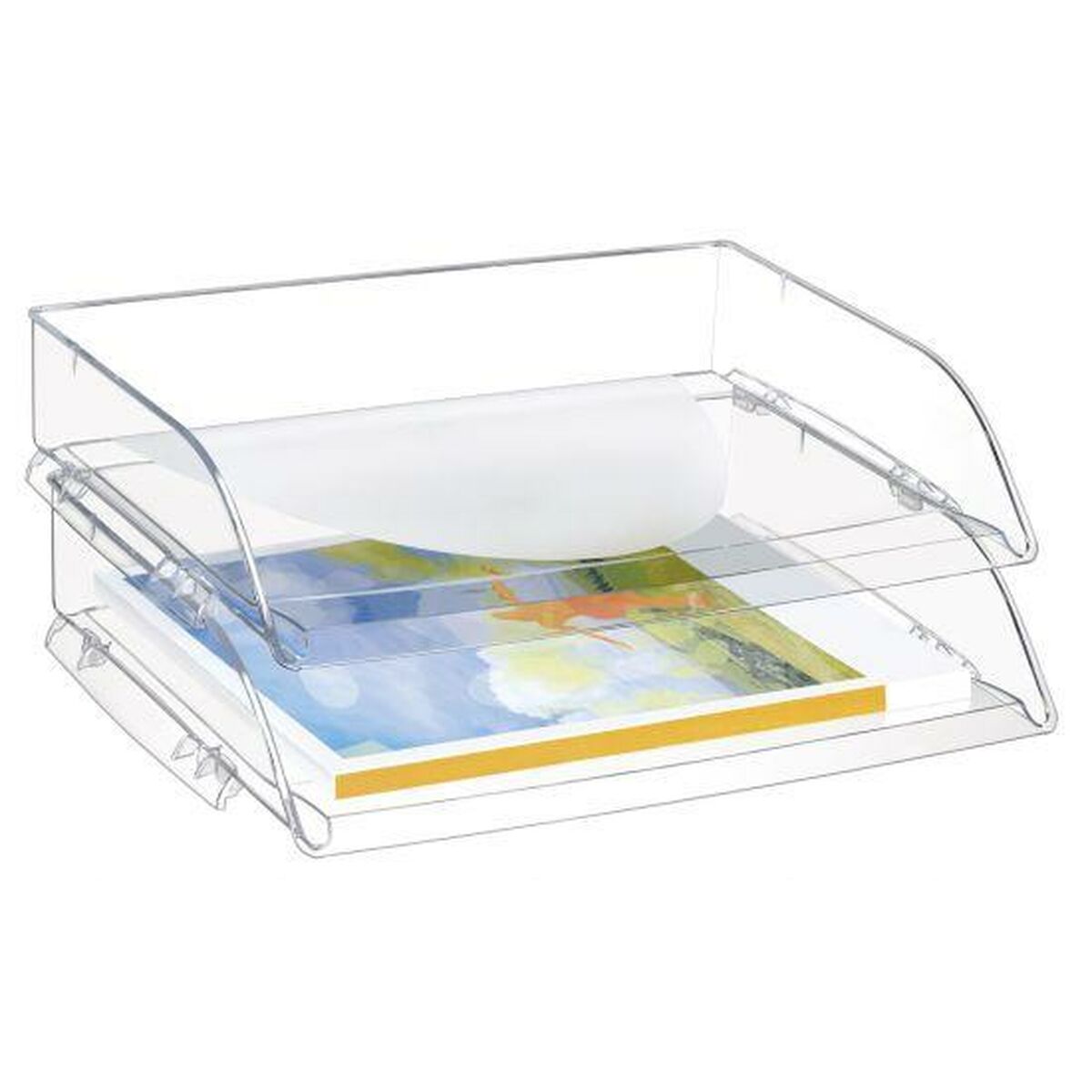Archivo 2000 Document Tray Black Transparent 26 x 35 x 7 cm-2