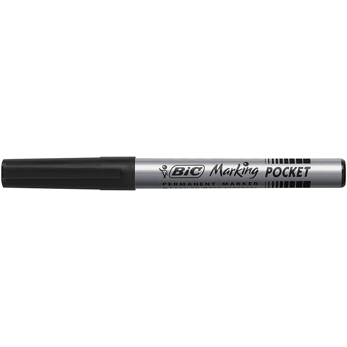 Постоянный маркер Bic Marking Pocket 1445 Чёрный (12 штук)-2