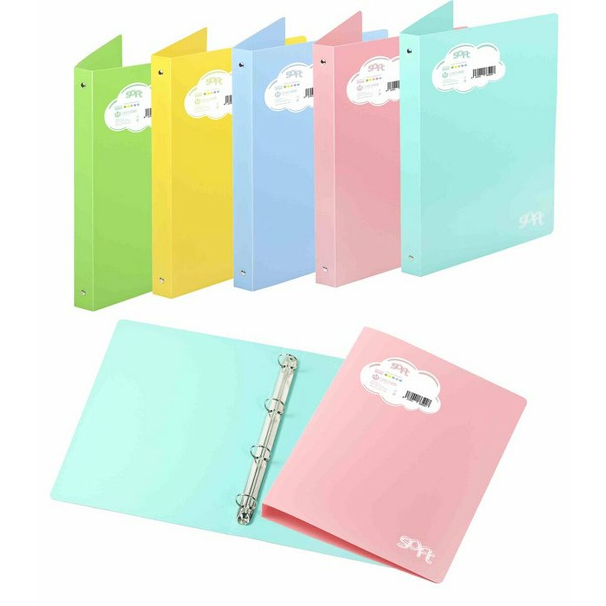 Carchivo Folder Recorder Pastel Blue Din A4 5 Items 32 x 27 x 3 cm-2
