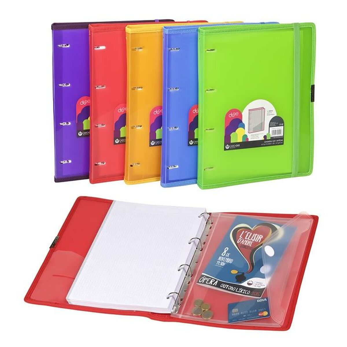 Recorder Folder Carchivo Carpeblock Dune Blue A4-2