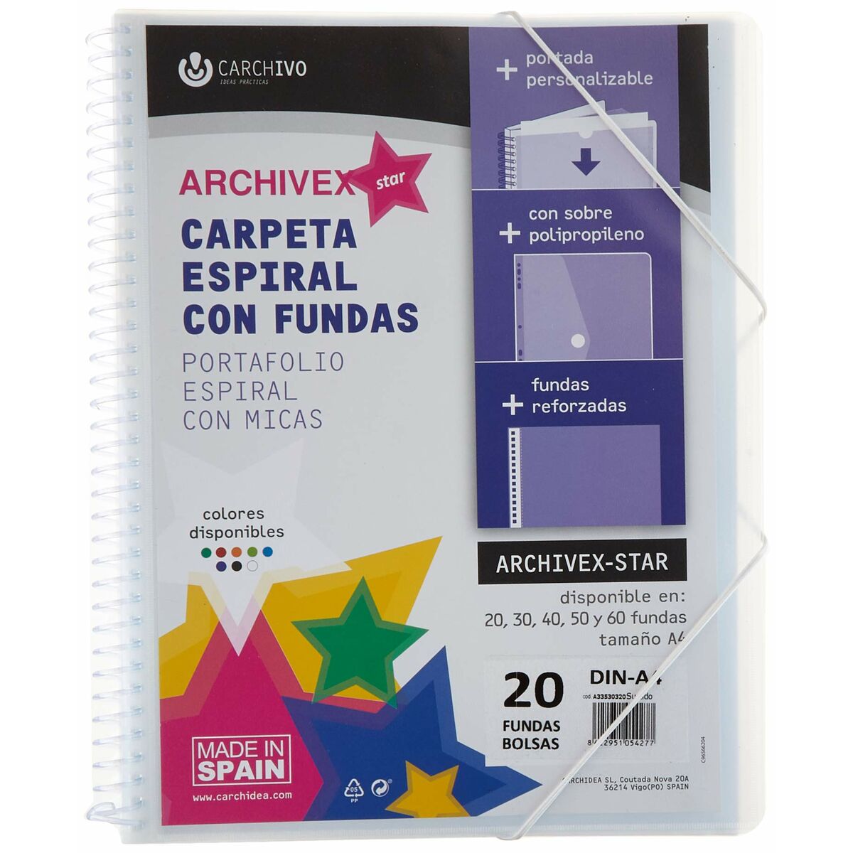 Classifier folder Carchivo Archivex-Star 20 Covers A4 12 Items-2
