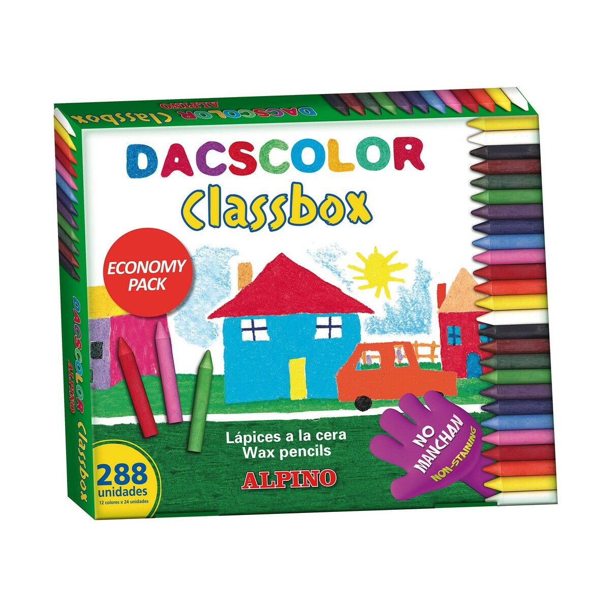 Цветные полужирные карандаши Alpino Dacscolor 288 штук Коробка Разноцветный-2