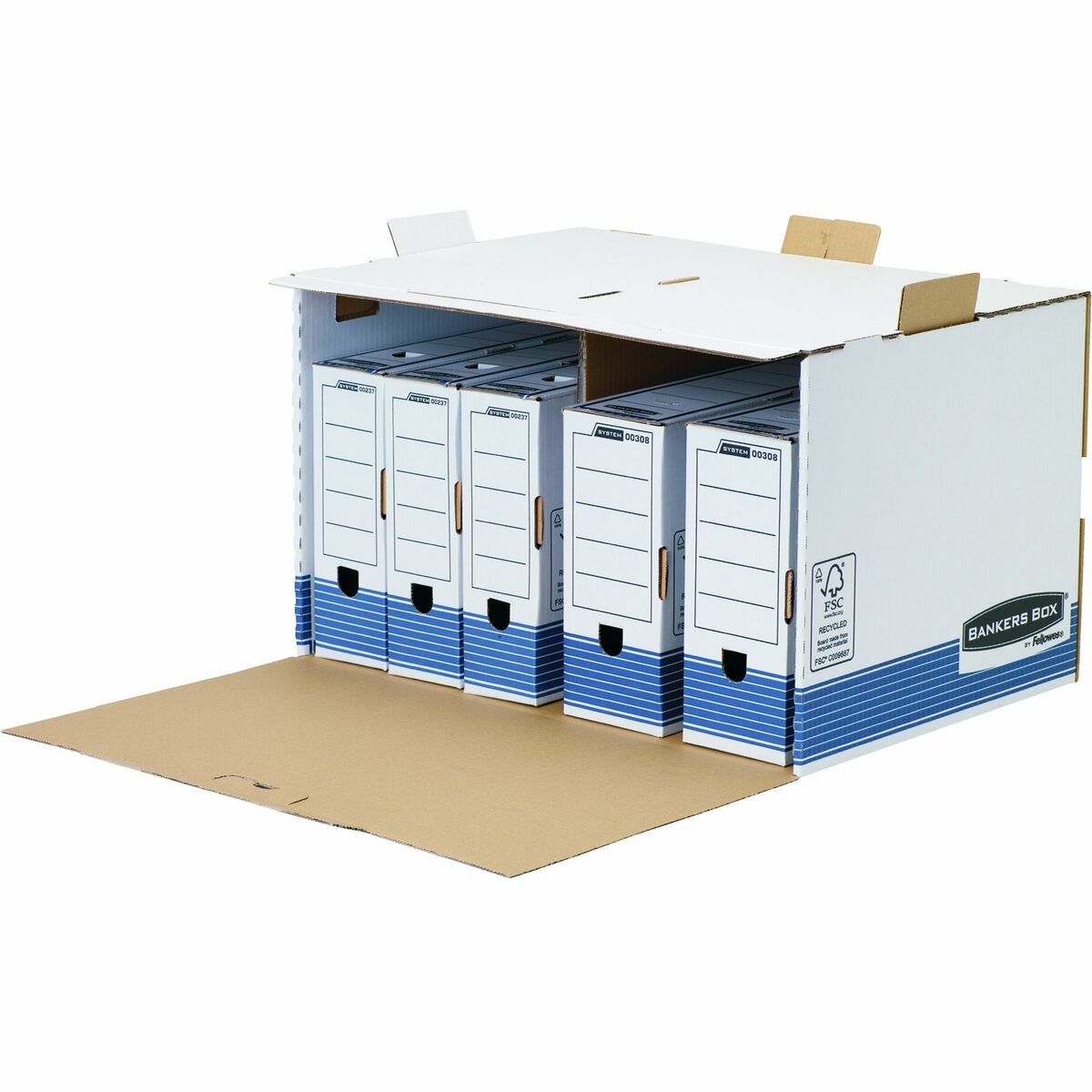 Caja de archivos Fellowes Azul Blanco A4 33,5 x 55,7 x 38,9 cm