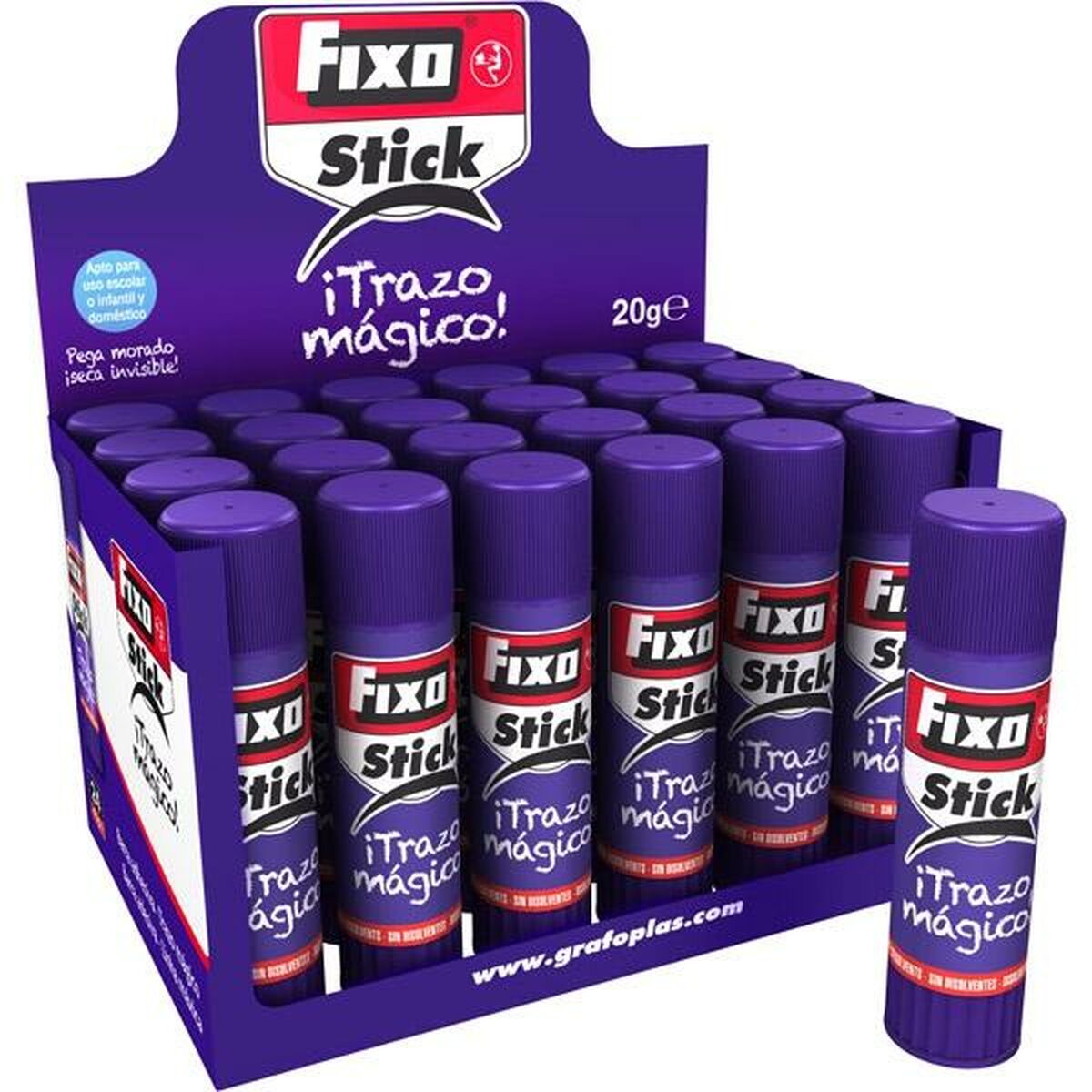 Клей-карандаш Fixo Magic Trace Фиолетовый-3