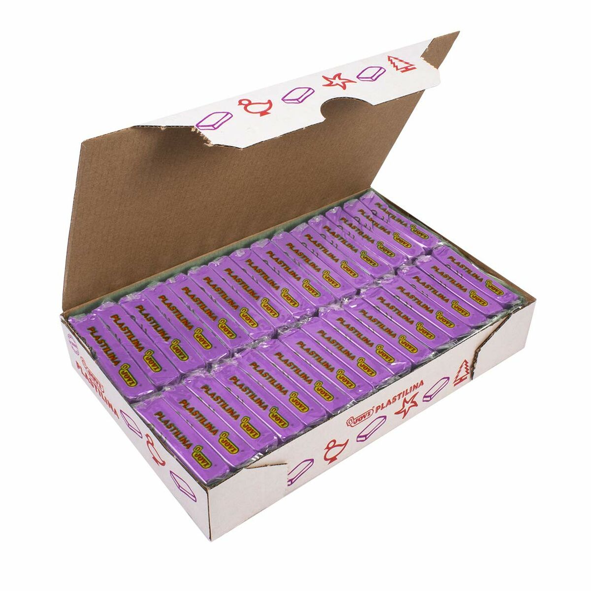 Пластилин для моделирования Jovi Лиловый 50 g (30 Предметы)-3