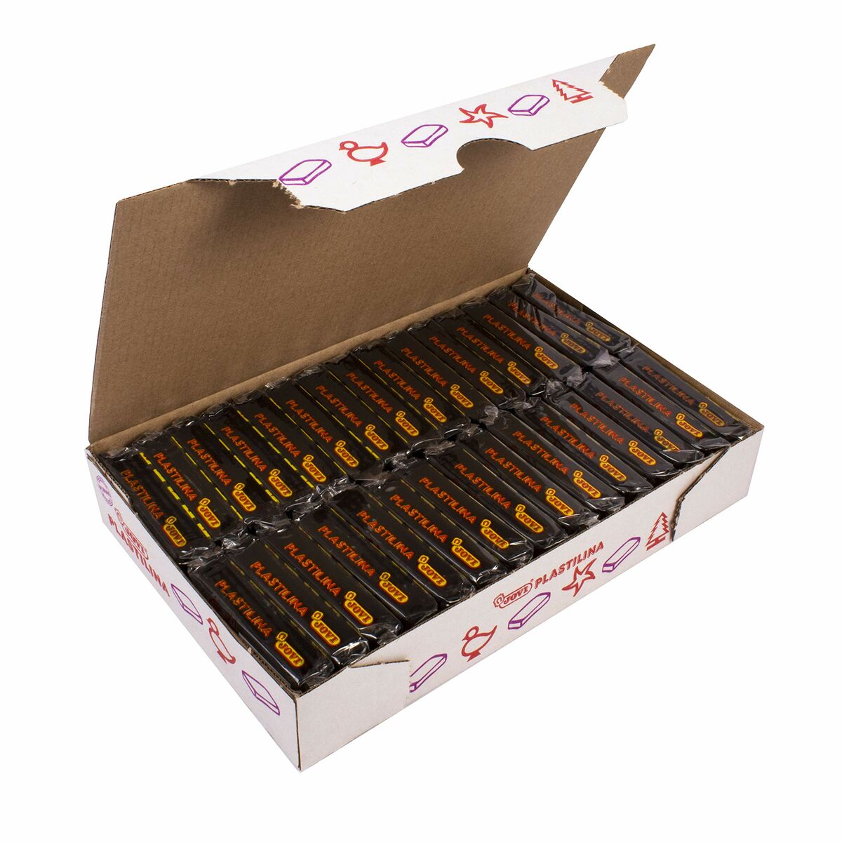 Пластилин для моделирования Jovi Чёрный 50 g (30 Предметы)-3