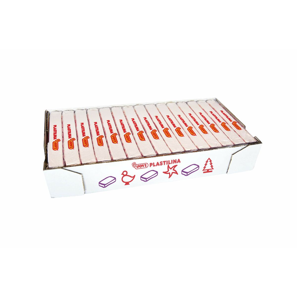Слитки пластилина для моделирования Jovi School 150 g Белый (15 Предметы)-2