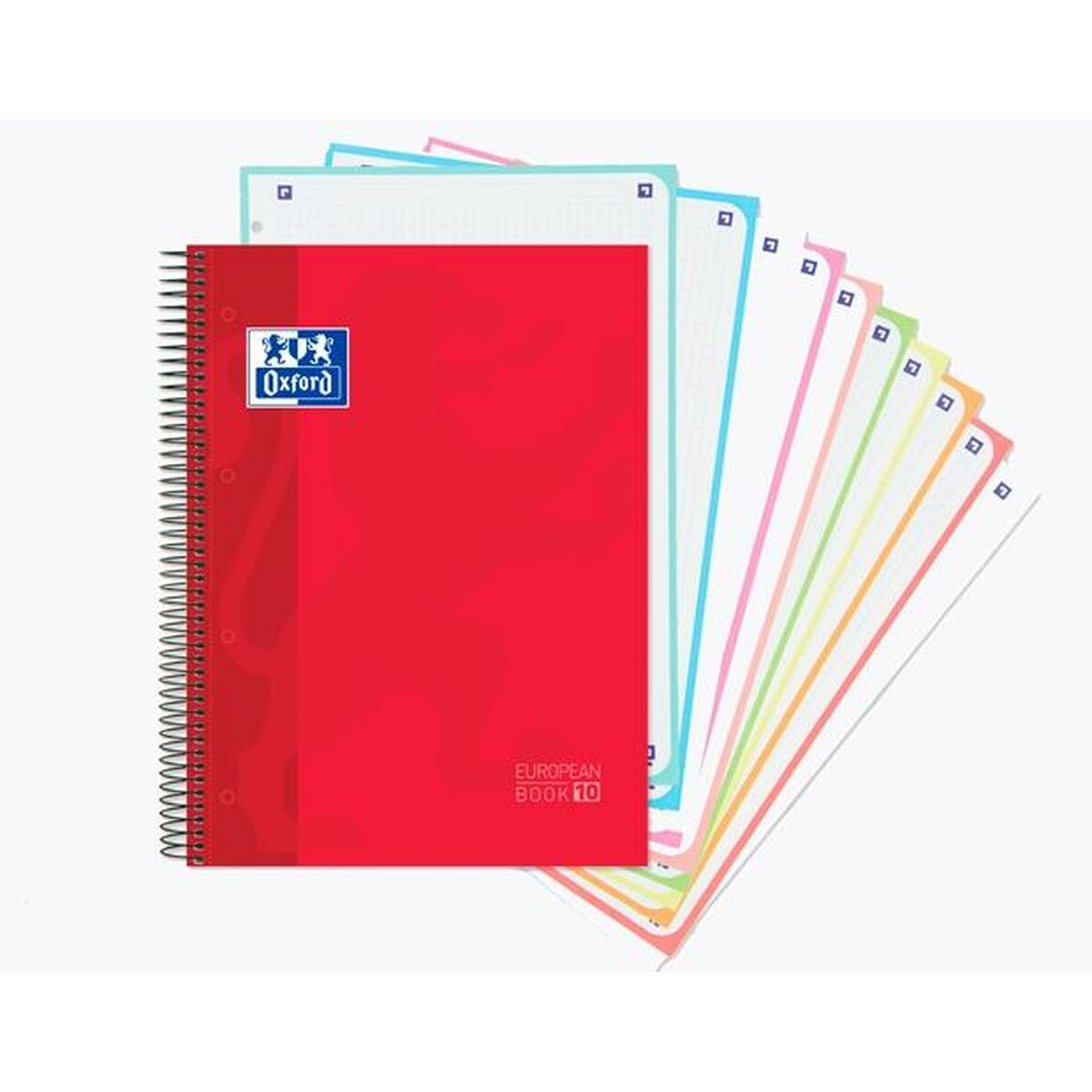 Oxford European Book 10 micro-perforated laptop Multi-colored A4 5 Items-3