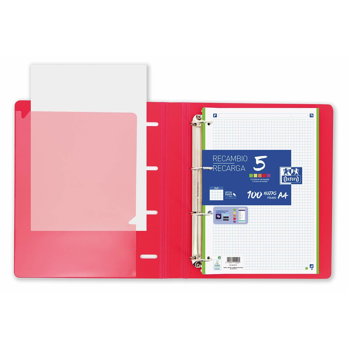 Папка-регистратор Oxford Europeanbinder Polyfoam Красный A4 A4+-2
