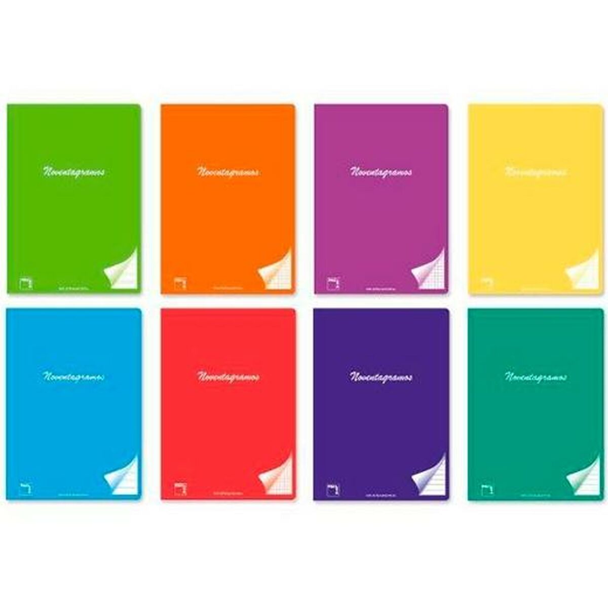 Blocco note Pacsa 5 mm Griglia stampata A4 colorata 48 Foglie (6 Oggetti)