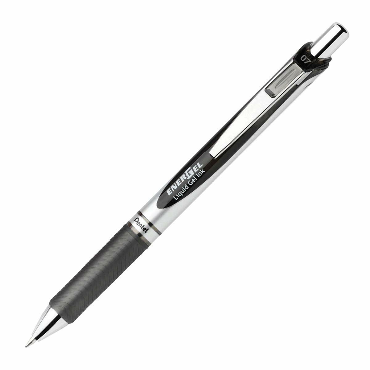 Гелевая ручка Pentel Energel XM Klick 0.7 Чёрный 12 Предметы-2